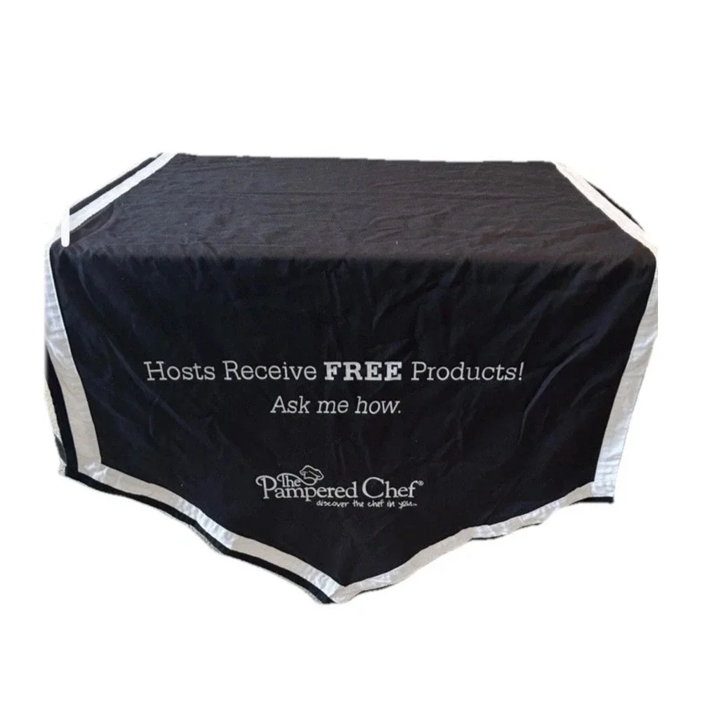 Pampered Chef‎ Consultant Table Runner Black White Logo Host Join Party Display